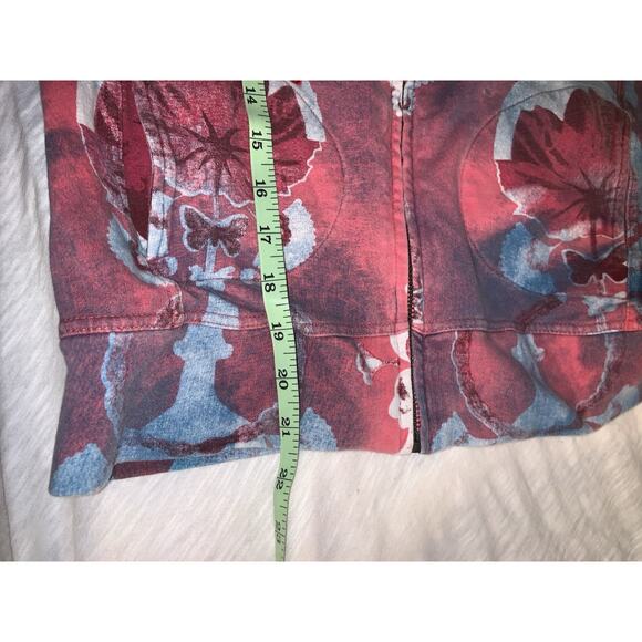 Custo Barcelona Y2K Peacock Embroidered Zip Jacket Size 2 Small - Picture 7 of 7